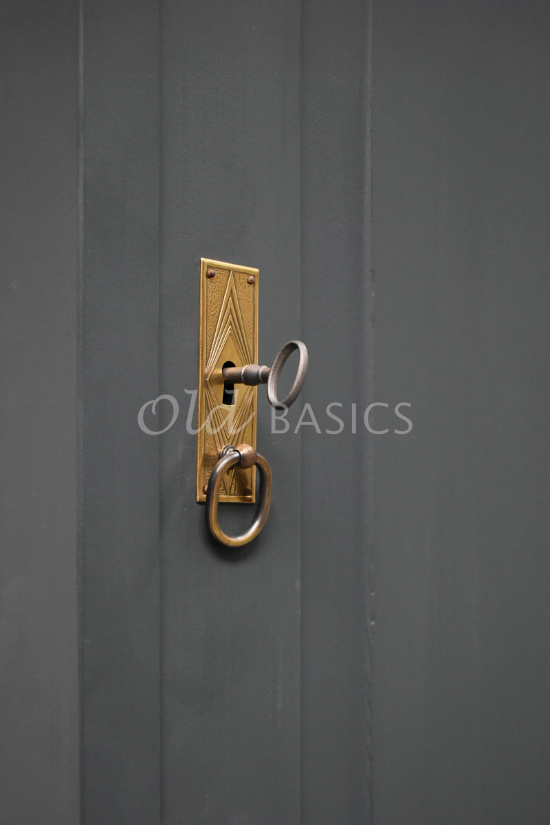 Detail van Smalle Kast Vertou, 1 deuren, RAL7016, grijs, materiaal hout